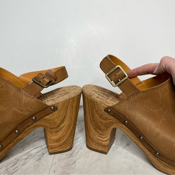 New! Kork Ease Darby Brown Terra Leather Heeled Clog 11M - Picture 7 of 13